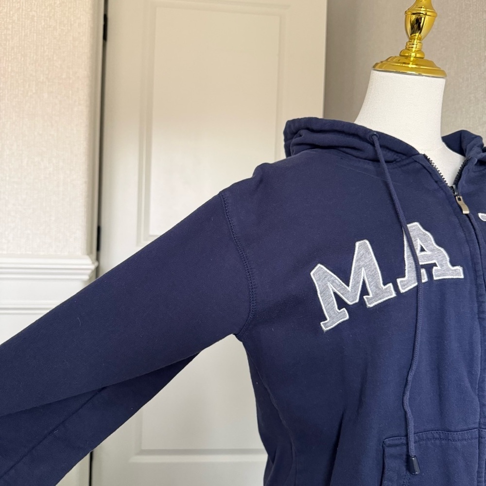 BaBa Maui Navy Blue Zip-Up Hoodie Size Small - Picture 3 of 8